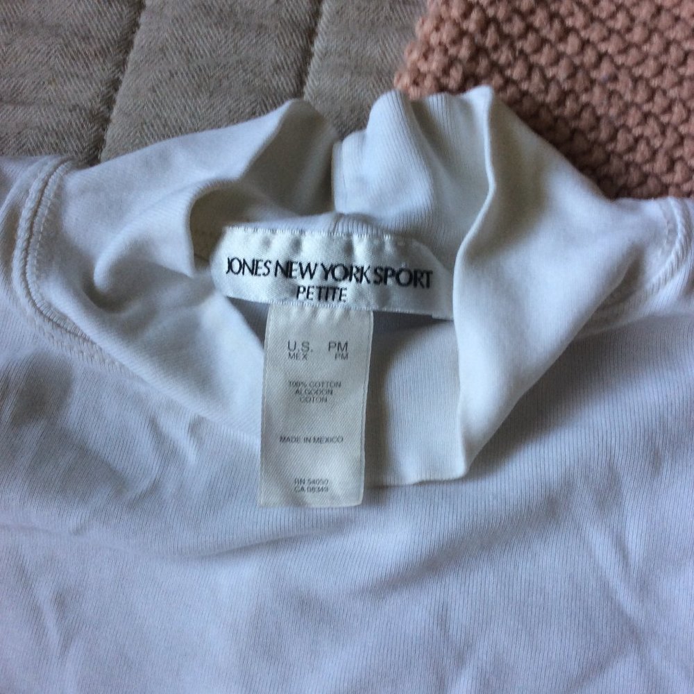 White Mock Neck Long Sleeve